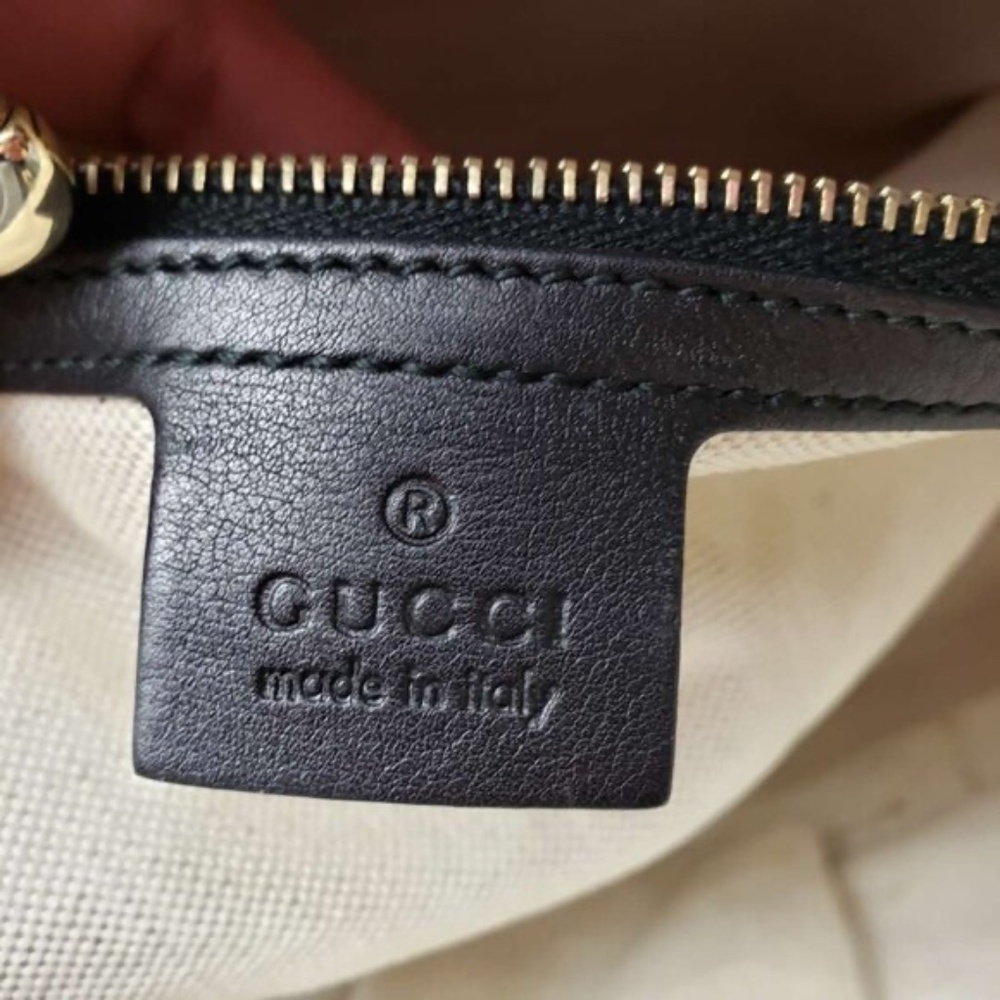 Authentic Gucci Micro GG Guccissima Patent Leather Tote Bag Black Shoulder Bag - Picture 16 of 16